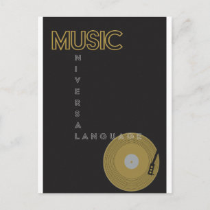 Cartão Postal Player de Poster de Música Vintage