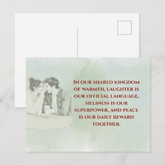 Cartão Postal Playful & Funny Love Quote Postcard | Laughing Cou