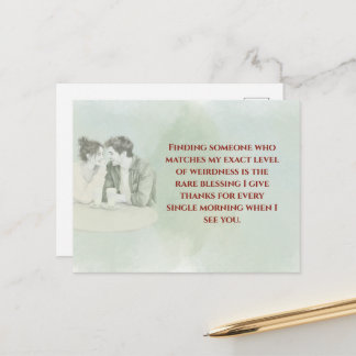 Cartão Postal Playful & Funny Love Quote Postcard | Laughing Cou