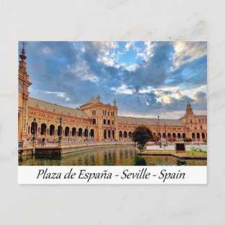 Cartão Postal Plaza de España Seville Espanha Europa