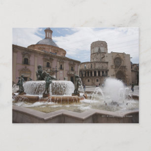 Cartão Postal Plaza De La Virgin E Basilica De Virgen