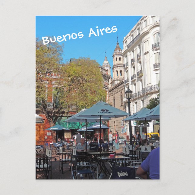 Cartão Postal Plaza Dorrego à tarde (Frente)