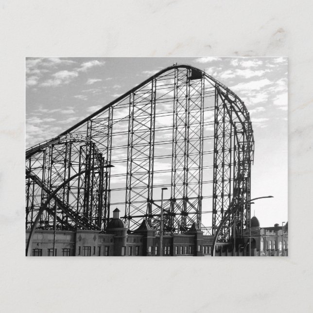 Cartão Postal Pleasure Beach B/W (Frente)