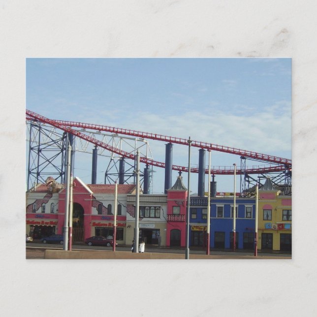 Cartão Postal Pleasure Beach, Blackpool (Frente)
