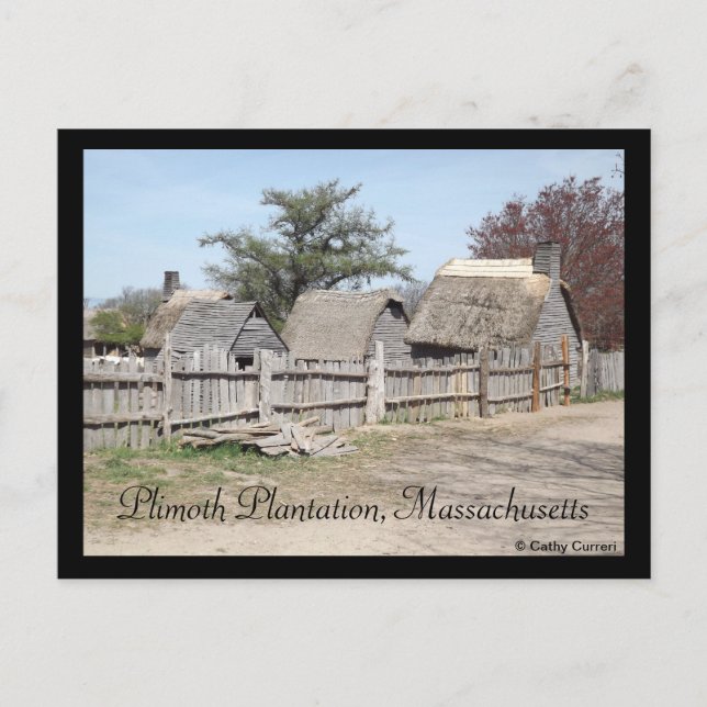 Cartão Postal Plimoth Plantation, Massachusetts (Frente)