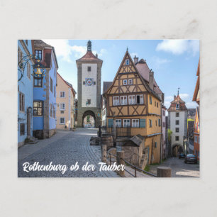 Cartão Postal Plönlein em Rothenburg ob der Tauber, Alemanha
