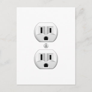 Cartão Postal Plug-elétrico Clique para Personalizar Decor de C