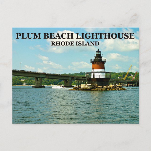 Cartão Postal Plum Beach Lighthouse, Cartão-postal Rhode Island (Frente)