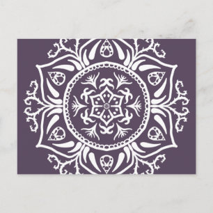 Cartão Postal Plum Mandala
