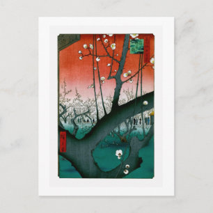 Cartão Postal Pluma do Dragão Adormecido, Kameido Hiroshige Arte