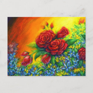Cartão Postal Plumagem de rosa