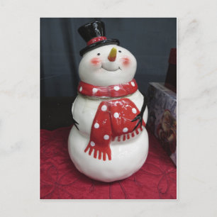 Cartão Postal Plump Snowman
