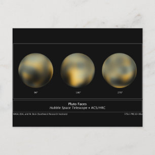 Cartão Postal Plutão pelo telescópio espacial Hubble da NASA