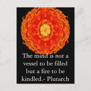 Cartão Postal Plutarch cita o aprendizado de professores