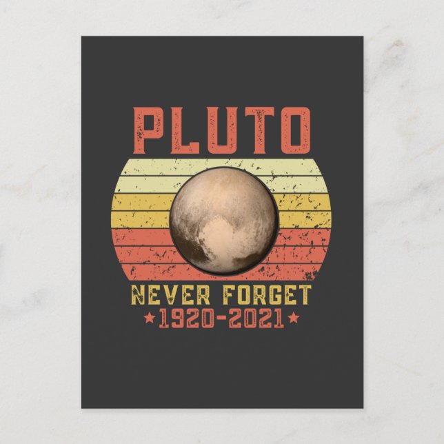 Cartão Postal pluto NUNCA ESQUECER (Frente)