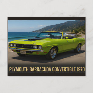 Cartão Postal Plymouth Barracuda Conversível 1970