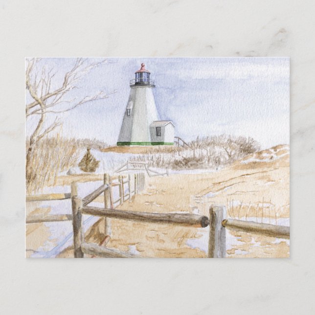 Cartão Postal Plymouth Lighthouse Postcard (Frente)