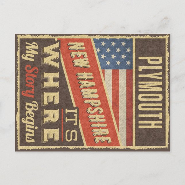 Cartão Postal Plymouth New Hampshire (Frente)