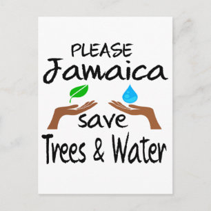 Cartão Postal Plz Jamaica Save Tree & Water