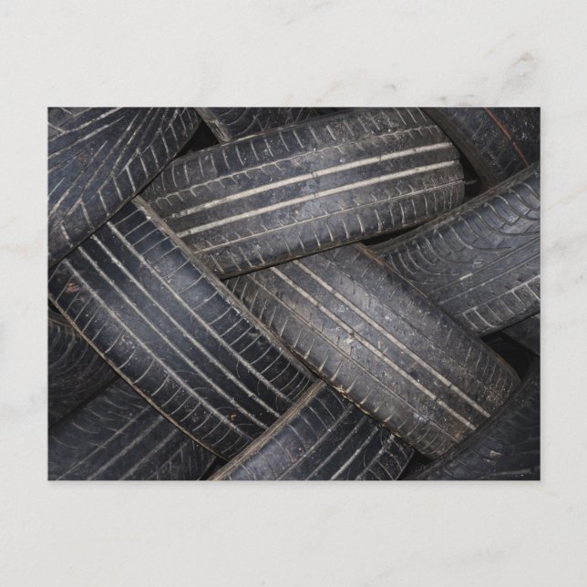 Cartão Postal Pneus antigos para Reciclagem (Frente)