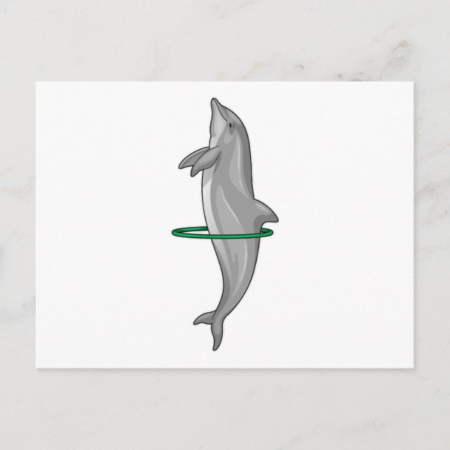 Cartão Postal Pneus de Malhação de golfinhos (Frente)