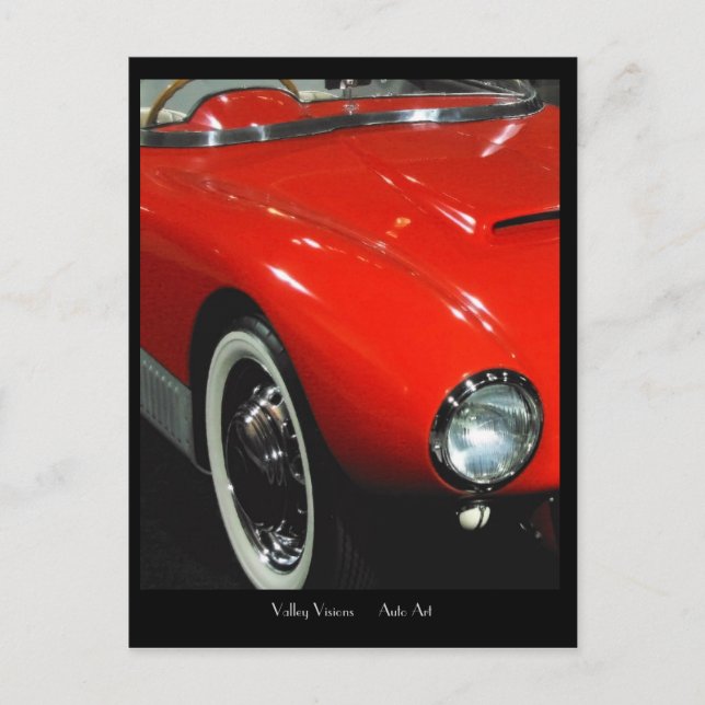 Cartão Postal Pneus de parede branca (Frente)