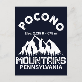 Cartão Postal Poconos Retro Montanhas da Pensilvânia