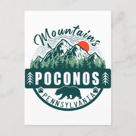 Cartão Postal Poconos Retro Pensilvânia, Montanhas 60