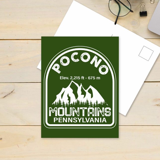Cartão Postal Poconos Retro Pensilvânia Mounties (Criador carregado)