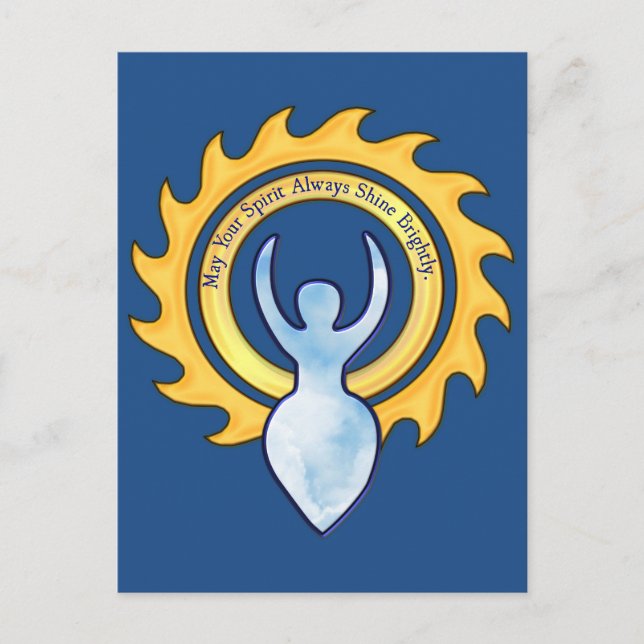 Cartão Postal Pode sua deusa do brilho do espírito (Frente)