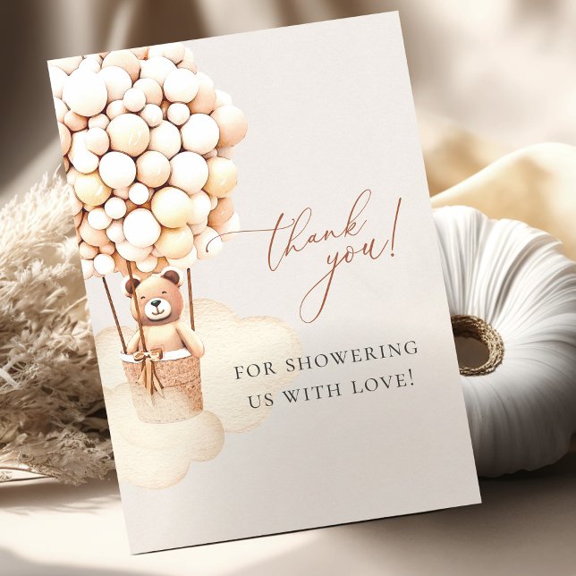 Cartão Postal Podemos Esperar! Chá de fraldas Obrigado (Criador carregado)