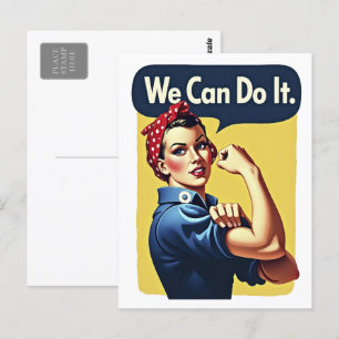 Cartão Postal Podemos fazê-lo Feminismo Famoso