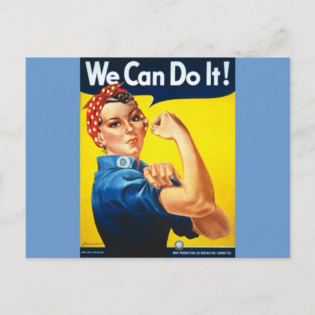 Cartão Postal Podemos Fazer Isso! Rosie the Riveter (Frente)