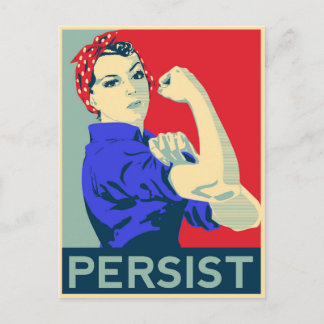 Cartão Postal Podemos Fazer Isso. Rosie the Riveter Persiste