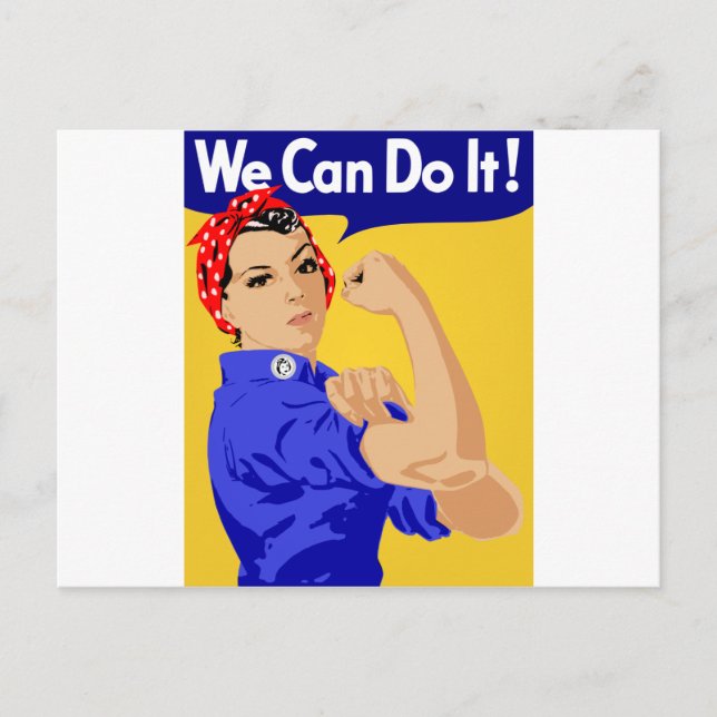 Cartão Postal Podemos Fazer Isso! Rosie The Riveter WII Poster (Frente)