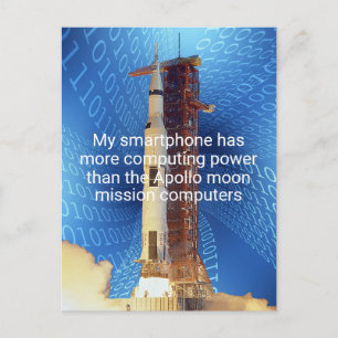 Cartão Postal Poder Computacional do Apollo 11