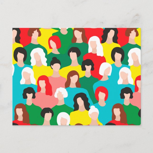 Cartão Postal Poder das raparigas (Frente)