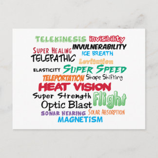 Cartão Postal Poderes super do super-herói