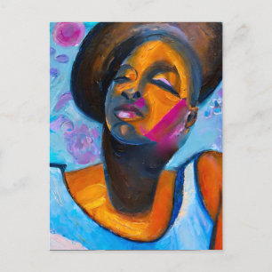 Cartão Postal Poderosa Princesa Núbia Mulher Negra Arte