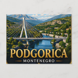 Cartão Postal Podgorica Montenegro Capital dos Balcãs Escape 📍