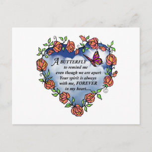 Cartão Postal Poema da Borboleta Comemorativa