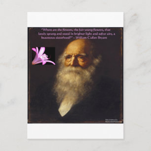 Cartão Postal Poema de Flor de William Cullen Bryant