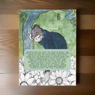 Cartão Postal Poema de Limiar da Árvore Vintage Arte Vitoriana