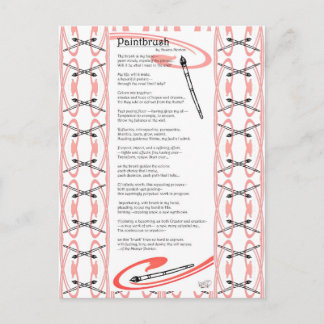 Cartão Postal poema de pincel