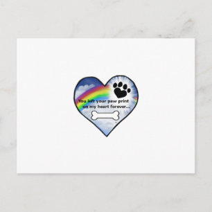 Cartão Postal Poema de Simpatia de Impressão de Paw