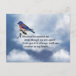 Cartão Postal Poema Memorial Bluebird
