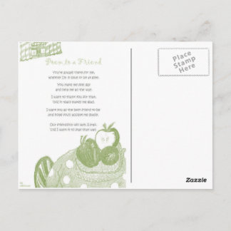 Cartão Postal Poema para um amigo