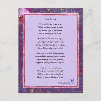 Cartão Postal Poema Profundo