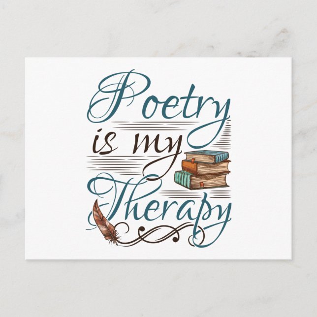 Cartão Postal Poesia É Minha Poeta De Terapia Escritora De Poema (Frente)