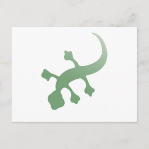 Cartão Postal Poetica Gecko em Verde